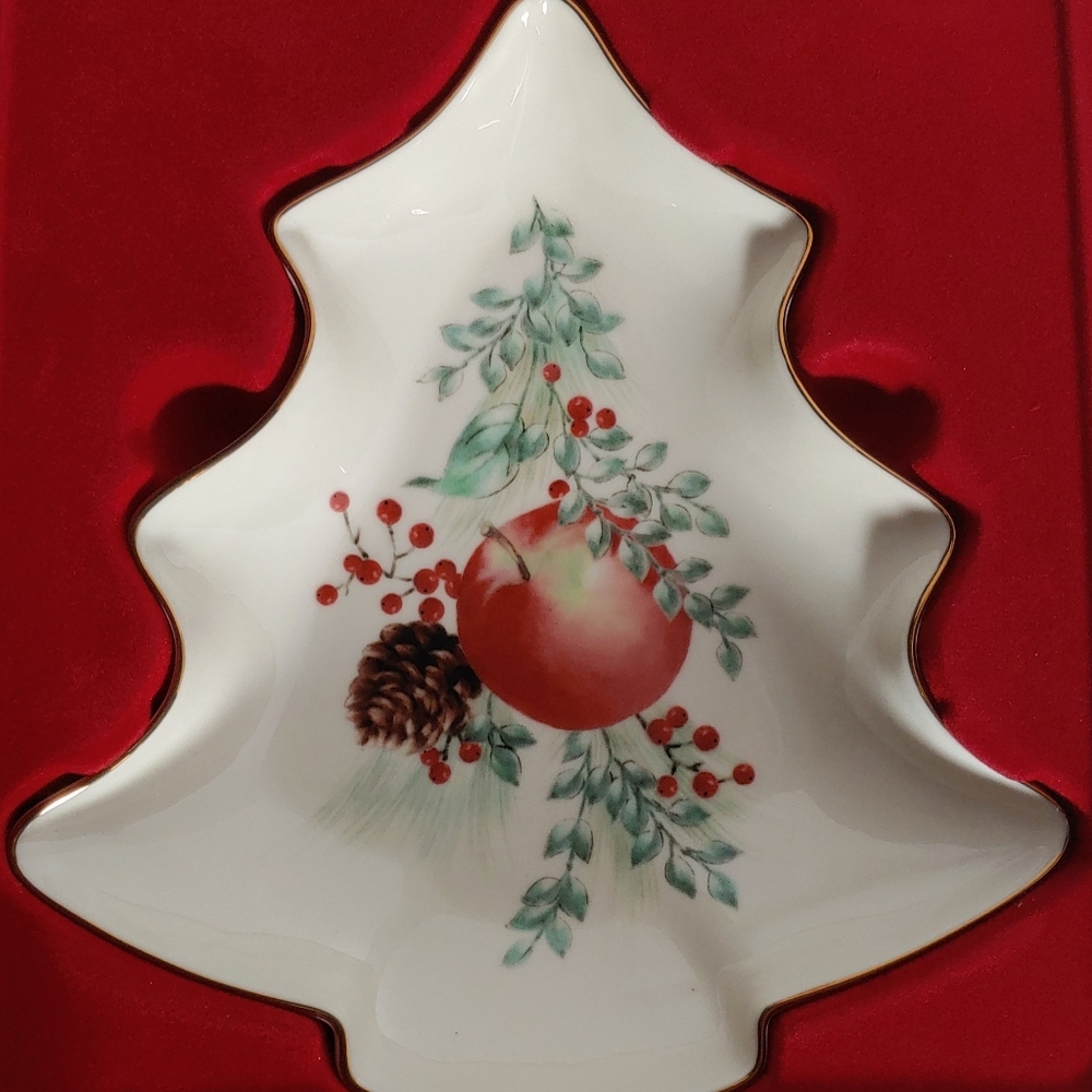 Lenox Christmas Tree Candy or Trinket Dish